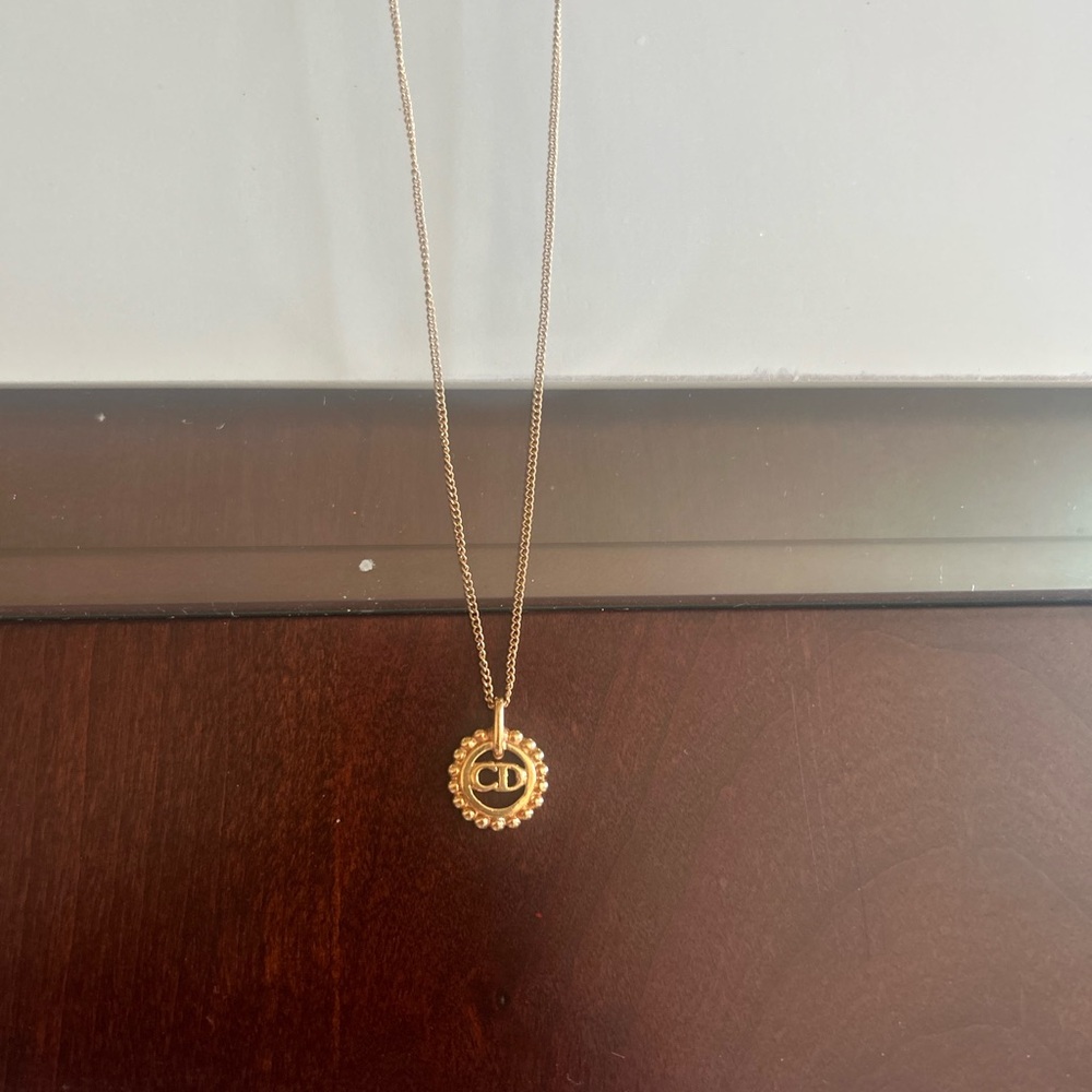 Dior gold tone Pendant Necklace